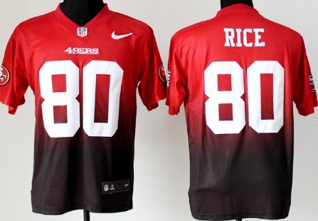 Men's San Francisco 49ers #80 Jerry Rice Nik Elite Drift Fashion II Jerseys