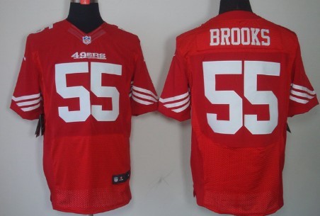 Men's San Francisco 49ers #55 Ahmad Brooks Red Nik Elite Jersey 