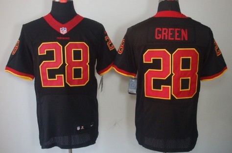 Mens Washington Redskins Throwback Player #28 Darrell Green Black Nike Elite Jersey 