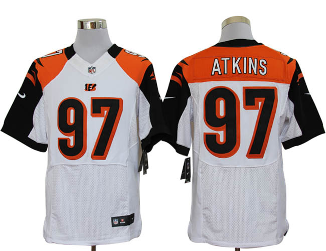 Mens Nike Elite Jersey Cincinnati Bengals atkins #97  elite white