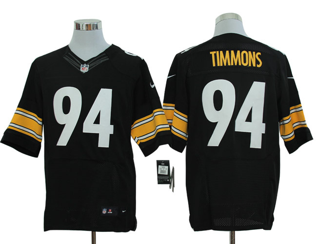 Men's Pittsburgh Steelers #94 Lawrence Timmons Black Nik Elite Jersey