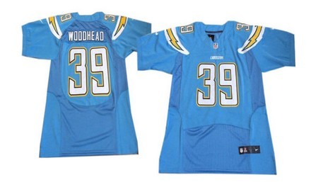 Men's San Diego Chargers #39 Danny Woodhead Light Blue Nik Elite Jersey