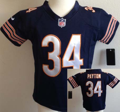 Toddler's Nik Chicago Bears #34 Walter Payton Blue Football Jersey