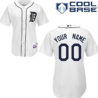 Kids Detroit Tigers Customized White Jersey