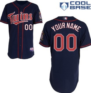 Kids Minnesota Twins Customized Navy Blue Jersey