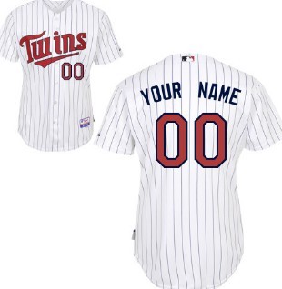 Kids Minnesota Twins Customized White Pinstripe Jersey