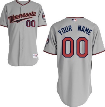 Mens Minnesota Twins Customized Gray Jersey