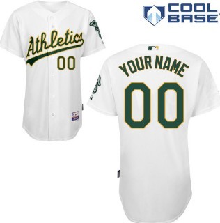 Kids Oakland Athletics Customized White Jersey