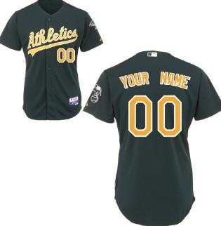 Kids Oakland Athletics Customized Green Jersey