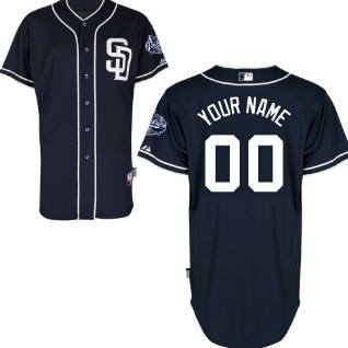 Kids San Diego Padres Customized Navy Blue Majestic MLB Collection Jersey