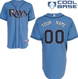 Mens Tampa Bay Rays Customized Light Blue Jersey
