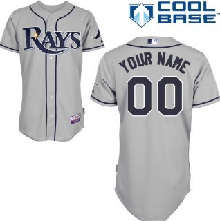 Mens Tampa Bay Rays Customized Gray Jersey