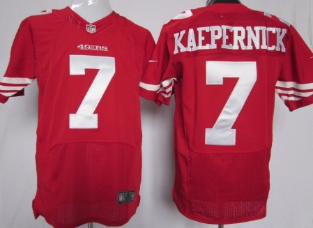 Mens San Francisco 49ers #7 Colin Kaepernick Red Nik Elite Jersey  