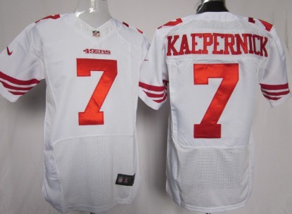 Mens San Francisco 49ers #7 Colin Kaepernick White Nik Elite Jersey  