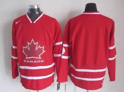 Mens NHL Jersey 2010 Olympics Canada Blank Red Jersey