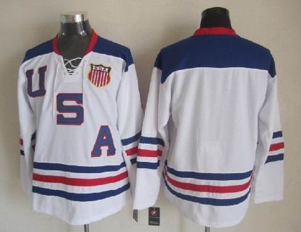 Mens NHL Jersey 2010 Olympics USA Blank White