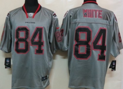 Mens Nike  Elite Jersey Atlanta Falcons #84 Roddy White Lights Out Gray 