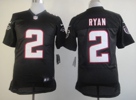 Men's Atlanta Falcons #2 Matt Ryan Black Nike Elite Jersey  