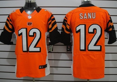 Mens Nike  Elite Jersey  Cincinnati Bengals #12 Mohamed Sanu Orange 