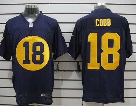 Men's Green Bay Packers #18 Randall Cobb Navy Blue Nik Elite Jersey