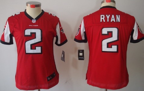 Nike Atlanta Falcons #2 Matt Ryan Red Limited Womens Jersey