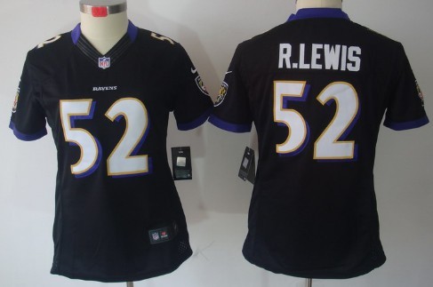 Nike Baltimore Ravens #52 Ray Lewis Black Limited Womens Jersey