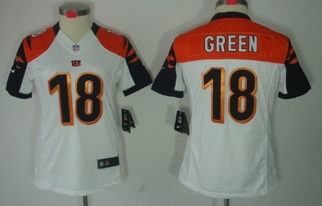 Nike Cincinnati Bengals #18 A.J. Green White Limited Womens Jersey