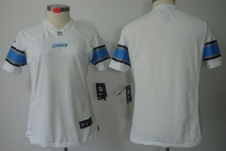 Nike Detroit Lions Blank White Limited Womens Jersey