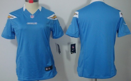 Nike San Diego Chargers Blank Light Blue Limited Womens Jersey