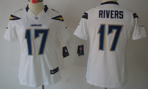 Nike San Diego Chargers #17 Philip Rivers White Limited Womens Jersey