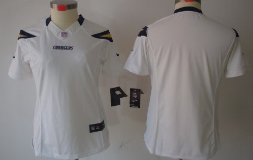 Nike San Diego Chargers Blank White Limited Womens Jersey
