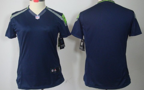 Nike Seattle Seahawks Blank Blue Limited Womens Jersey