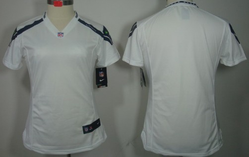 Nike Seattle Seahawks Blank White Limited Womens Jersey