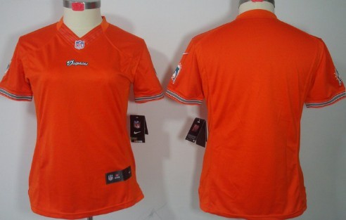 Nike Miami Dolphins Blank Orange Limited Womens Jersey