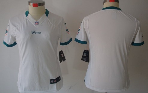 Nike NFL Miami Dolphins Blank White Limited Womens Jersey