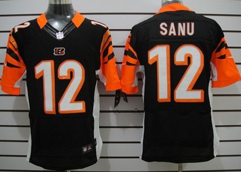 Mens Nike  Elite Jersey  Cincinnati Bengals #12 Mohamed Sanu Black 