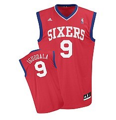 Mens Philadelphia 76ers #9 Andre Iguodala Red Swingman Jersey