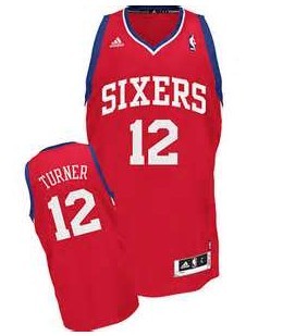 Mens Philadelphia 76ers #12 Evan Turner Red Swingman Jersey