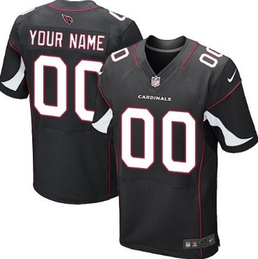 Mens Nike Arizona Cardinals Customized Black Elite Jersey