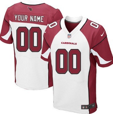 Mens Nike Arizona Cardinals Customized White Elite Jersey