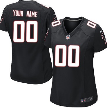 Womens Nike Atlanta Falcons Customized Black Game Jersey