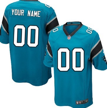 Mens Nike Carolina Panthers Customized Blue Game Jersey