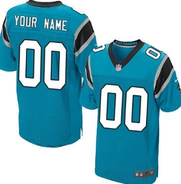 Mens Nike Carolina Panthers Customized Blue Elite Jersey