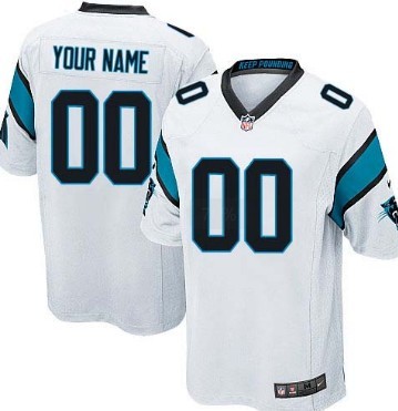 Kids Nike Carolina Panthers Customized White Limited Jersey