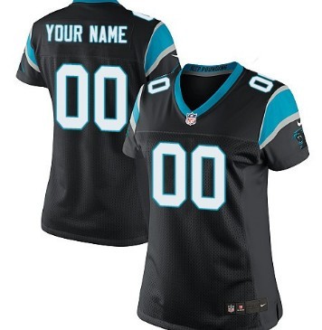 Womens Nike Carolina Panthers Customized Black Limited Jersey