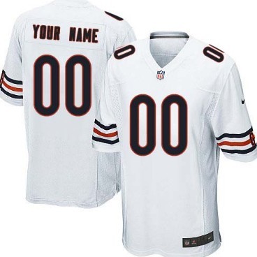 Kids Nike Chicago Bears Customized White Game Jersey