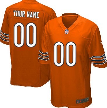 Kids Nike Chicago Bears Customized Orange Game Jersey