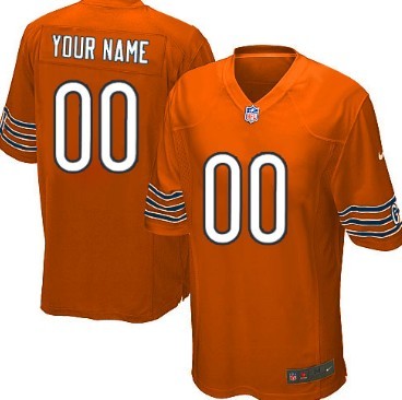 Kids Nike Chicago Bears Customized Orange Limited Jersey