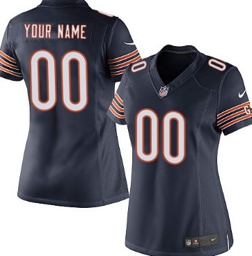 Womens Nike Chicago Bears Customized Blue Limited Jersey