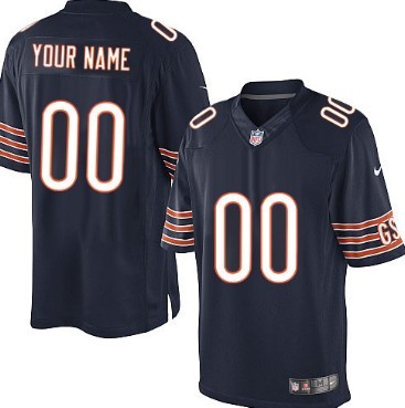 Mens Nike Chicago Bears Customized Blue Limited Jersey